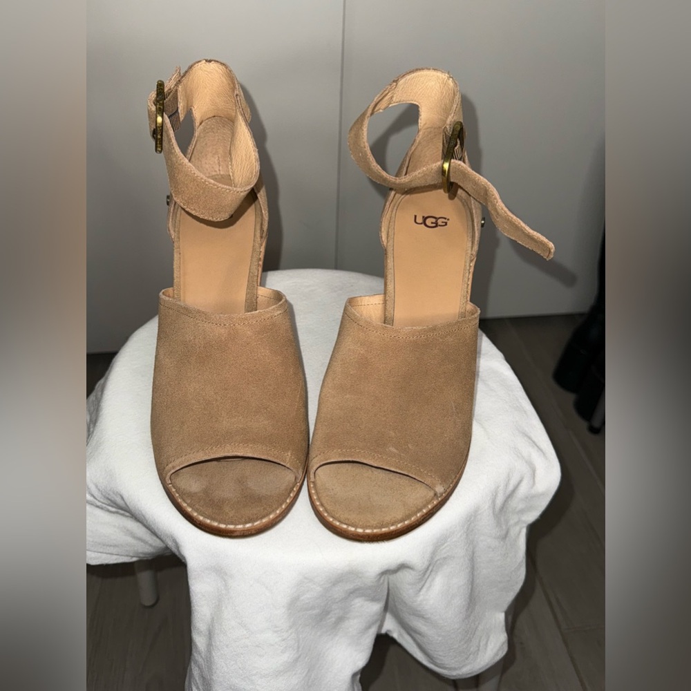 UGG AJA Ankle Strap Block Heel